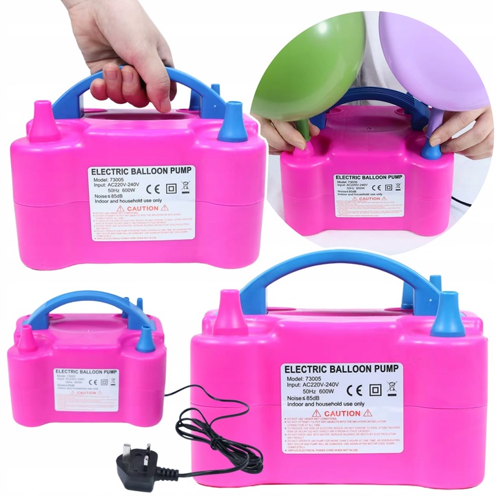 ELEKTRYCZNA POMPKA DO BALONÓW 2 DYSZE MOCNA SZYBKA