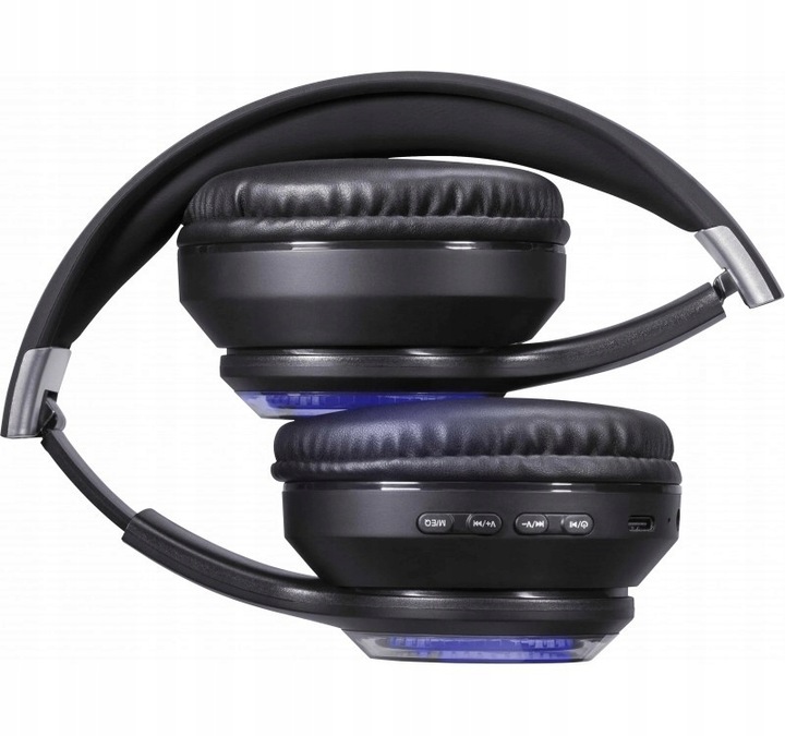 Słuchawki Bezprzewodowe Nauszne z Odpinanym Mikrofonem Bluetooth 5.3 LED SD