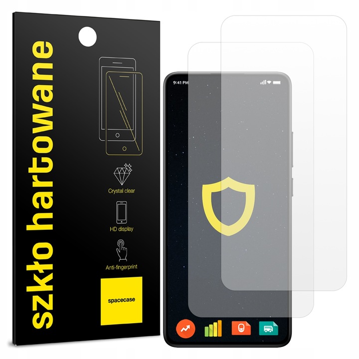 2X SZKŁO HARTOWANE SZYBKA DO POCO X7 PRO 5G NA CAŁY EKRAN 2.5D SPACECASE