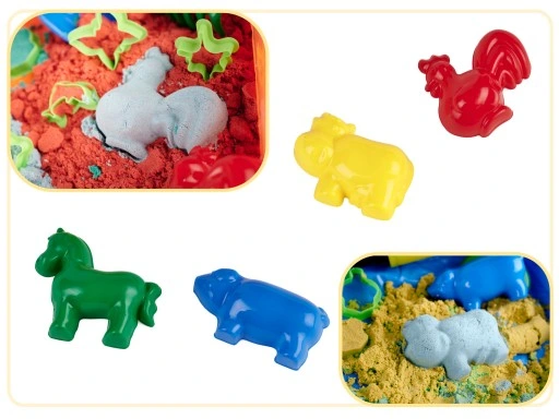 BibiMoon Piasek Kinetyczny 5kg ZESTAW PIASKOWNICA FOREMKI