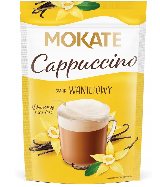 10 x Mokate Cappuccino smak waniliowy 110 g