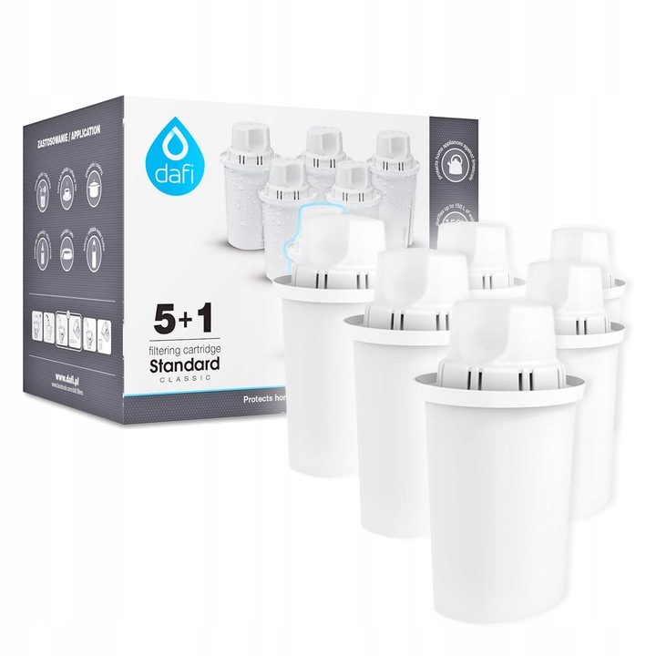 6 SZTUK WKŁAD DAFI CLASSIC FILTR DO BRITA