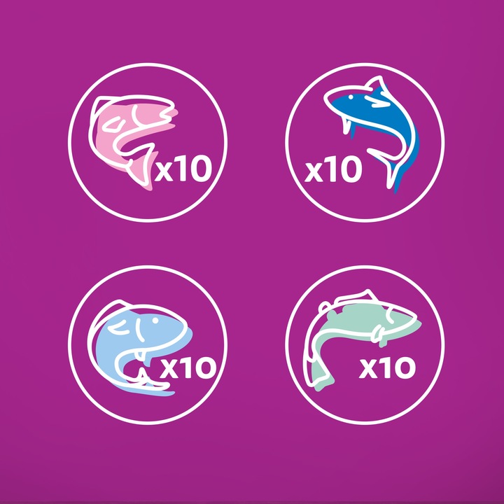 WHISKAS mokra karma dla kota rybne smaki w galaretce saszetki 40x85 g