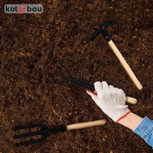 ZESTAW MINI NARZĘDZI OGRODNICZYCH 6SZT MOTYCZKA PAZURKI WIDEŁKI DO