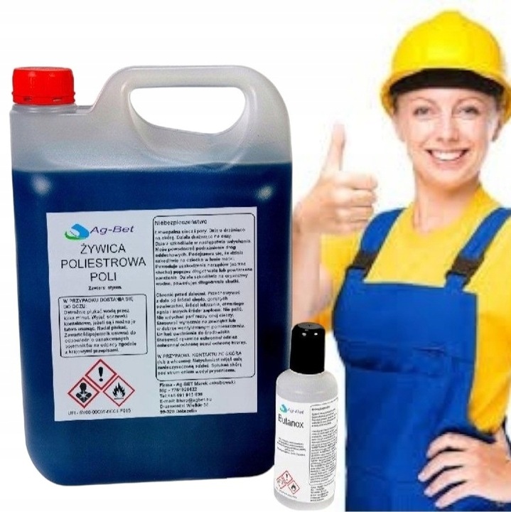 ŻYWICA POLIESTROWA 4 kg + UTWARDZACZ do laminowania mata szklana do łodzi