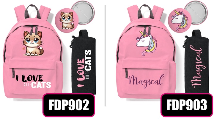 Zestaw Do Szkoły Czerwony Plecak + Piórnik + Pin MINNIE MOUSE Bajka Wzory