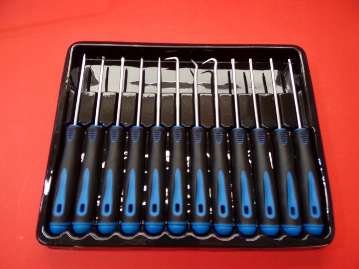 ZESTAW HAKÓW HACZYKÓW PRECYZYJNYCH WKRĘTAKI 12 EL