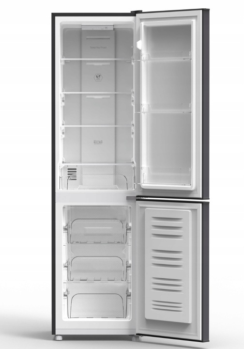 Lodówka No Frost 175cm 225L Smith&Brown SFBF-532-BE3 Czarna WĄSKA