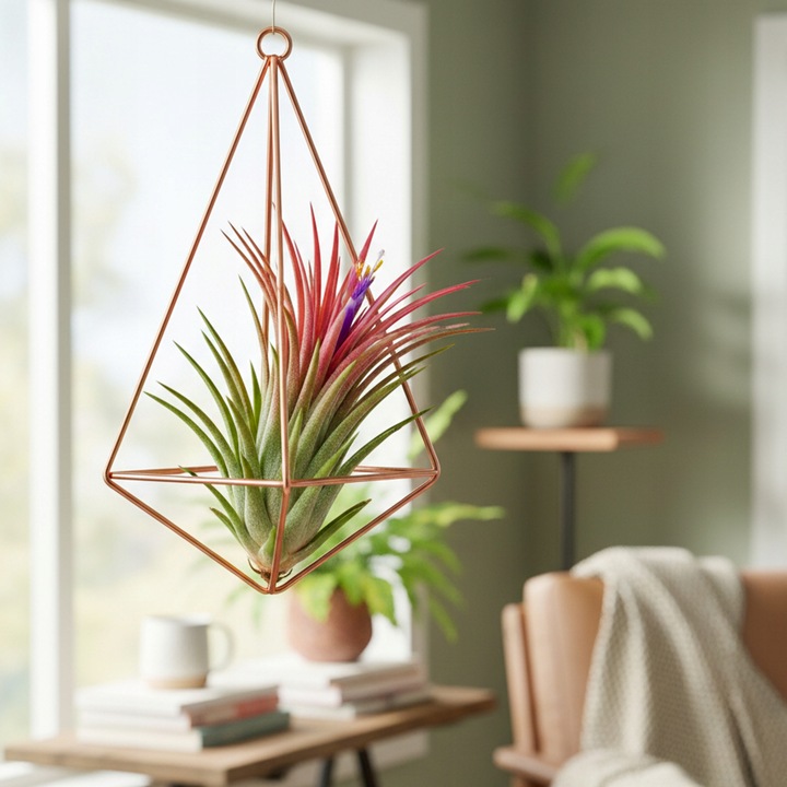 Tillandsia OPLĄTWA ionantha Intensywnie czerwona W ZIMOWYM OPAKOWANIU