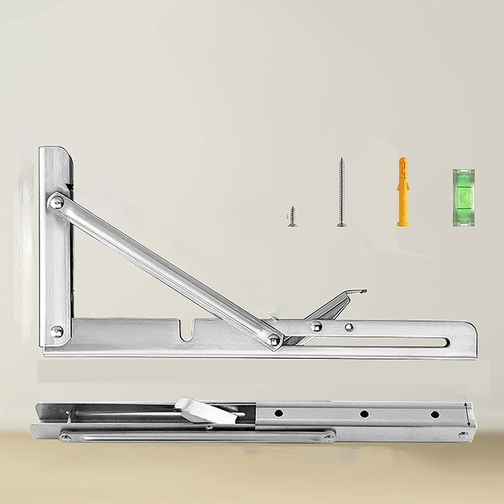 TRÓJKĄTNE ZAWIAS KĄTOWNIK SKŁADANY WSPORNIK POD STÓŁ BLAT DLA DOMU