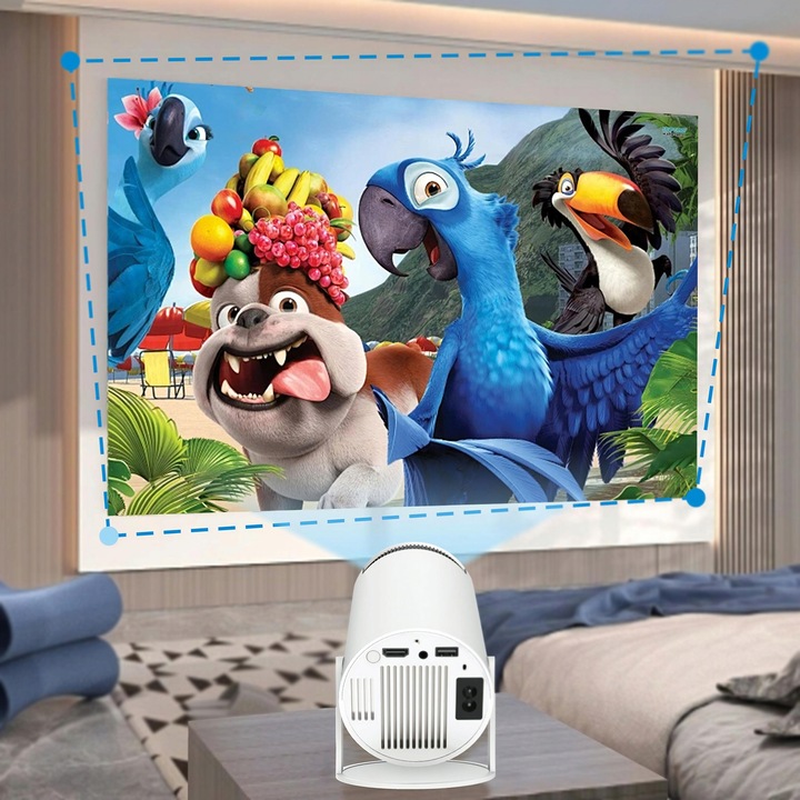 Projektor Rzutnik Android TV WiFi FULL HD Przenośny SMART Głośnik