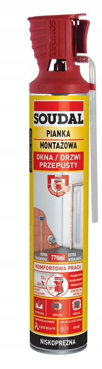 SOUDAL GENIUS GUN PIANKA PIANA Z APLIKATOREM 770ml