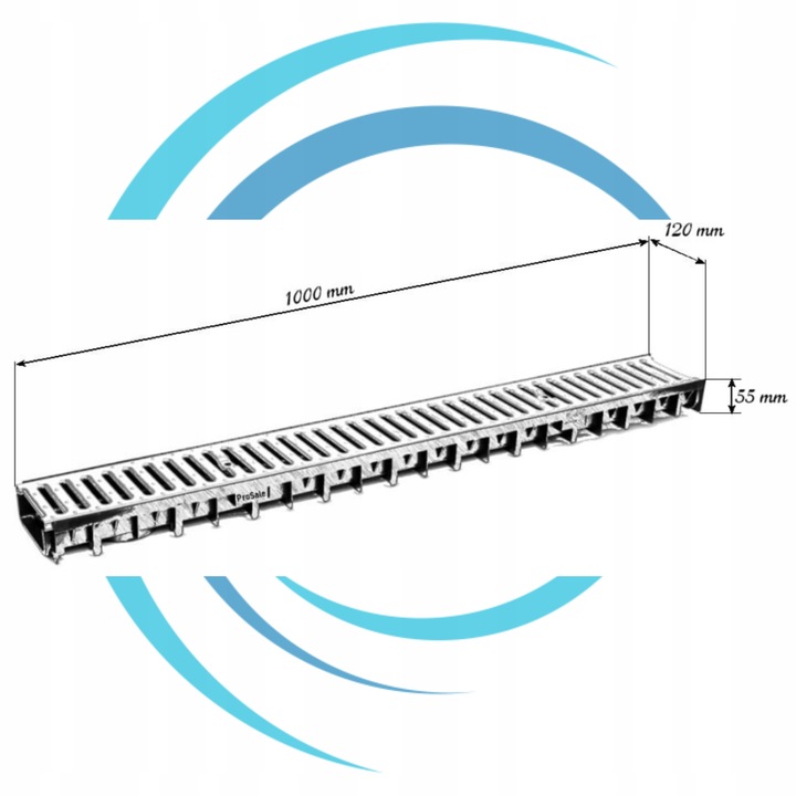 Kanał odwodnieniowy z rusztem ocynkowanym A15 liniowy AXHELL ForU30