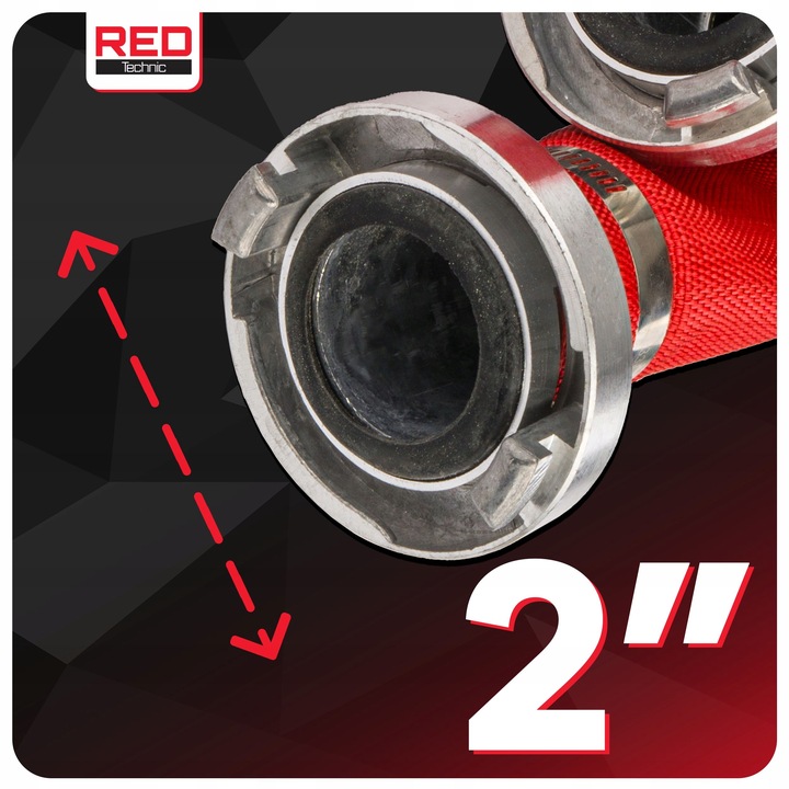 WĄŻ STRAŻACKI PARCIANY DO WODY SZAMBA SZYBKOZŁĄCZKA 2" 30 M 8 BAR