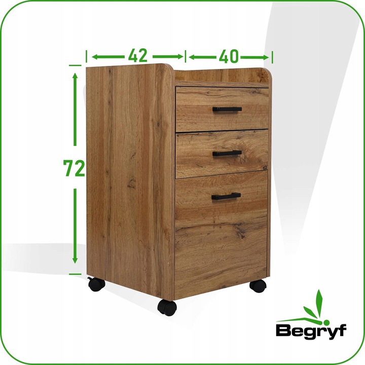 SZAFKA na kółkach STOLIK nocny SZUFLADA olcha REGAŁ do sypialni salonu