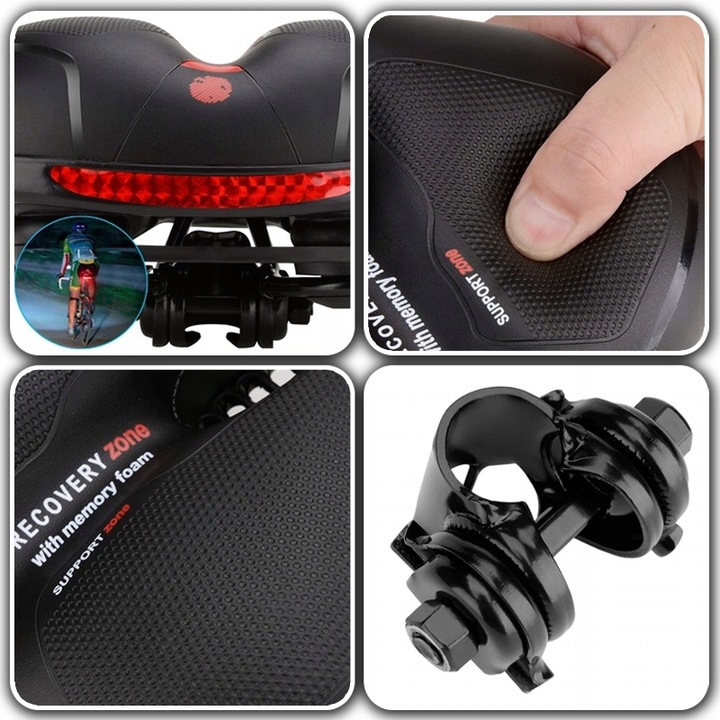 WYGODNE SIODEŁKO ROWEROWE PIANKA WYSOKO ELASTYCZNA + JARZMO DO MOCOWANIA