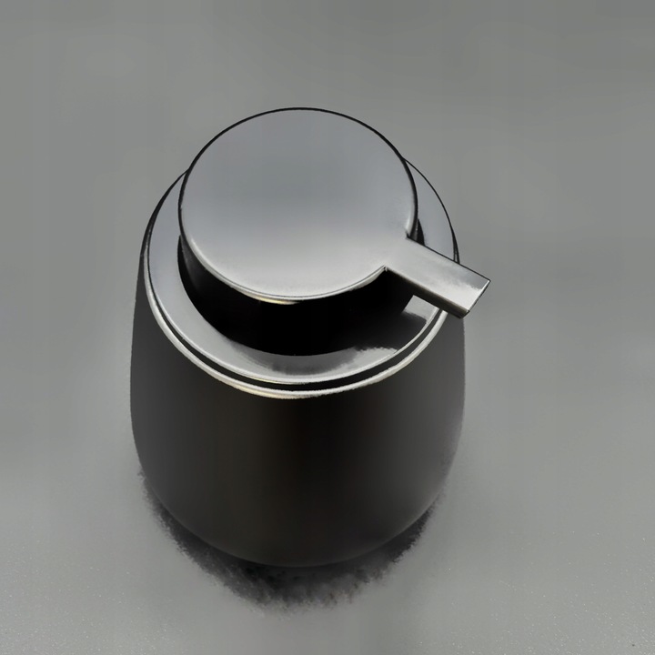 Dozownik mydła Dyspenser Płynu Ceramiczny Czarny Duży Ręczny z pompką