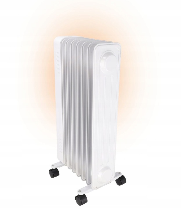 Grzejnik elektryczny Olejowy Termostat 1500W 7 Żeber Energooszczędny