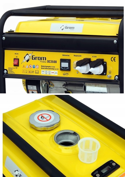AGREGAT PRĄDOTWÓRCZY 5200W generator prądu GROM POLSKA MARKA +olej,