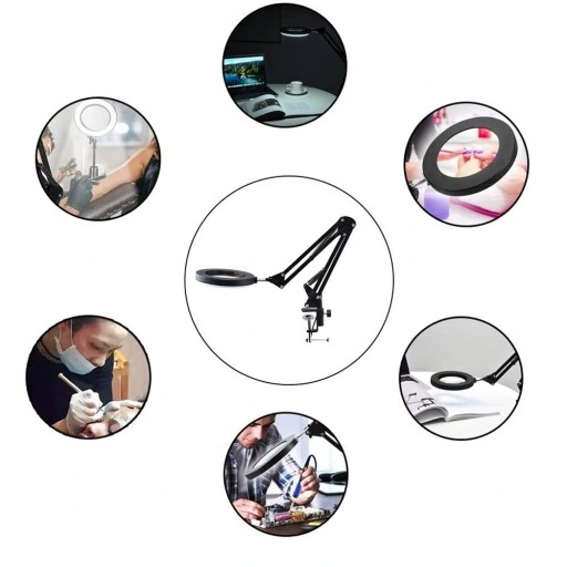 LAMPA LED LUPA kosmetyczna do rzęs makijażu biała