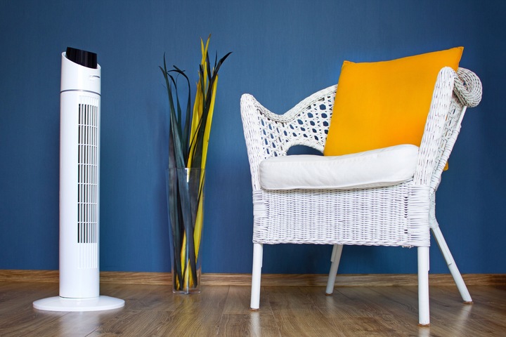 WENTYLATOR PIONOWY PODŁOGOWY KOLUMNOWY LED OSCYLACJA LEHMANN CARLINI