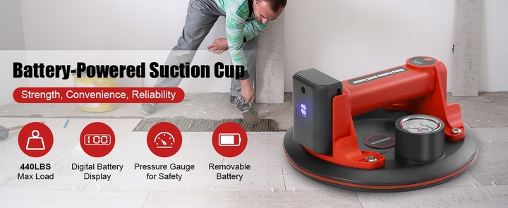 Automatyczna akumulatorowa elektryczna przyssawka próżniowa 2 x