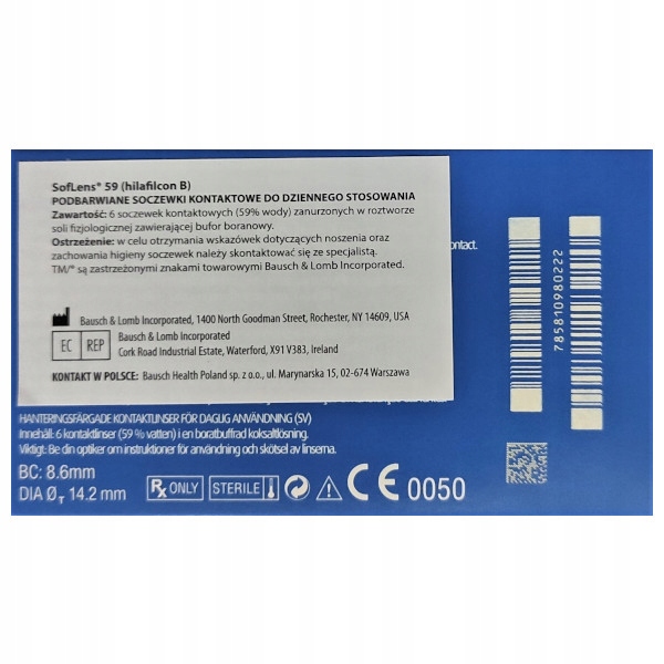 Soczewki Soflens 59 - 6 sztuk