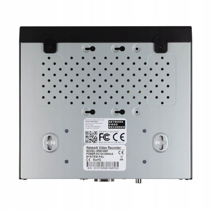 REJESTRATOR DO MONITORINGU SIECIOWY NVR IP 9 KANAŁOWY 12MPx 4K