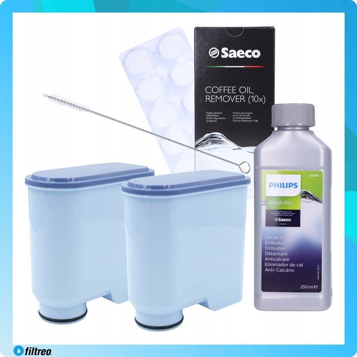 2x Filtr wody do ekspresu PHILIPS Latte Go Kompletny Zestaw do
