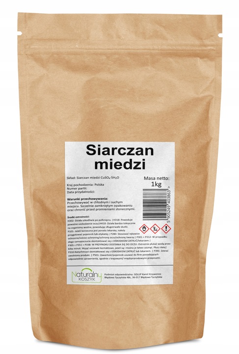 SIARCZAN MIEDZI czysty pięciowodny 1kg