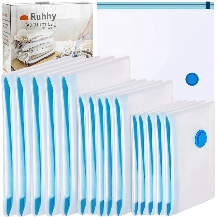 Worki Próżniowe na Ubrania Zestaw 15szt 3 Rozmiary 50x70cm 60x80cm