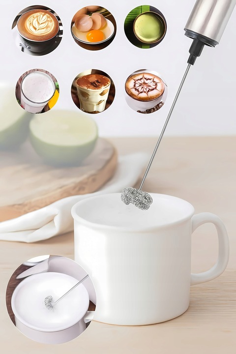RĘCZNY SPIENIACZ MIKSER DO MLEKA KAWY ELEKTRYCZNY MINI BLENDER 11000