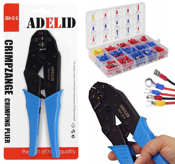 SZCZYPCE ZACISKARKA ZESTAW TULEJEK KONEKTORÓW 300