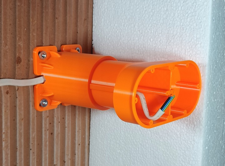 PUSZKA ELEKTRYCZNA PODWÓJNA DO ELEWACJI 150-210 MM, STEROPIAN, REGULOWANA