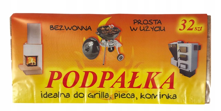 PODPAŁKA ROZPAŁKA DO PIECA,KOMINKA EKO GRILL 32SZT