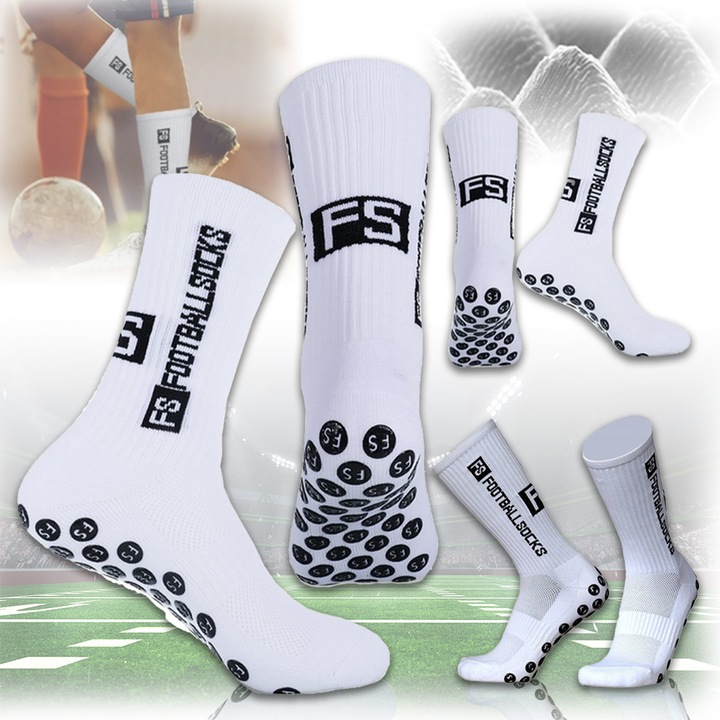 2x MIX SKARPETY PIŁKARSKIE ANTYPOŚLIZGOWE R. 39-46 CZARNE i BIAŁE PO