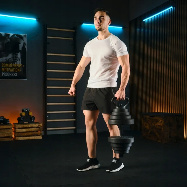 Hantle regulowane 20kg zestaw hantli 2x10kg gryf kettlebell Trex Sport