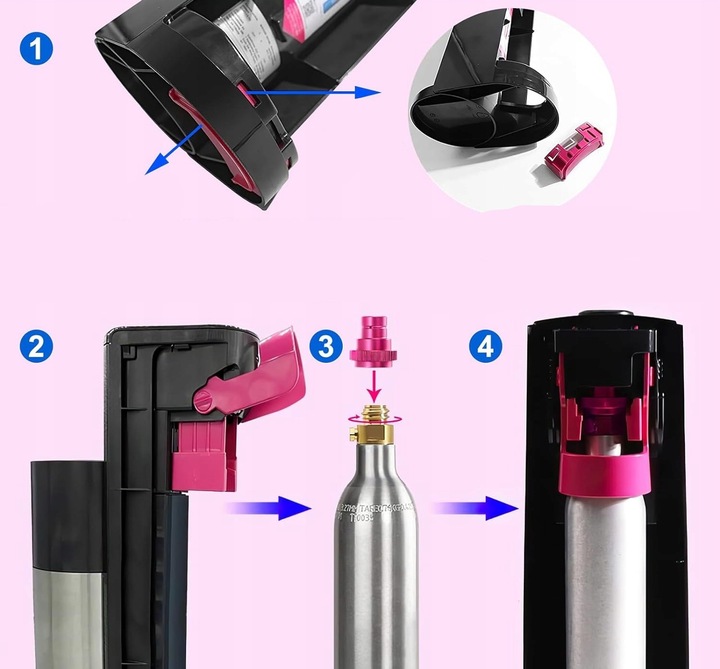 Adapter do Sodastream Quick Connect Terra TR21-4 różowy