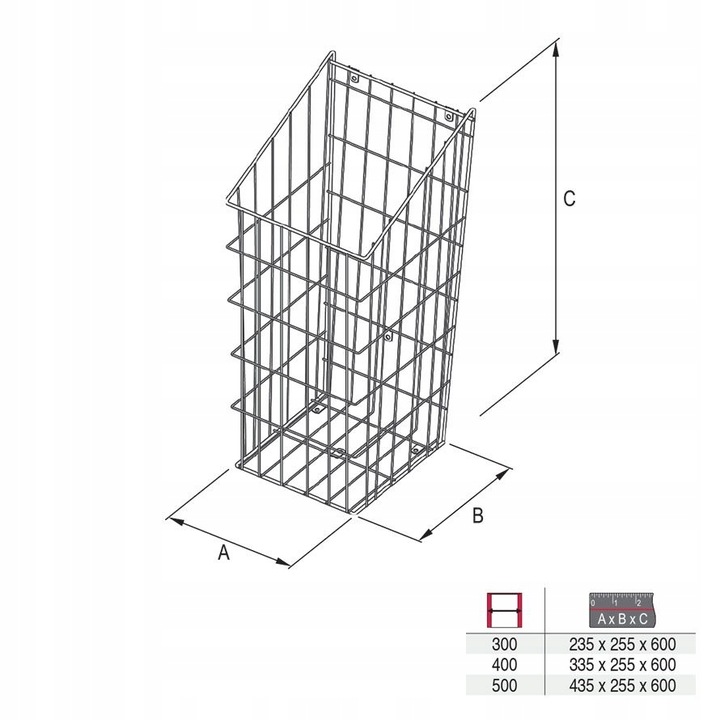 Uchylny kosz na bieliznę pranie do szafki 40 biały ścięty Rejs
