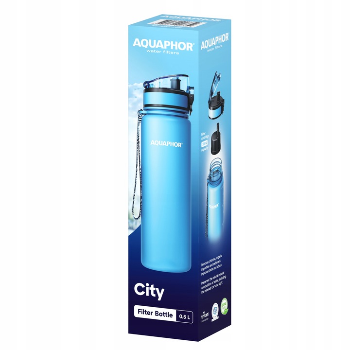 Butelka Na Wodę Filtrująca Bidon Sportowy Aquaphor City 500 ml
