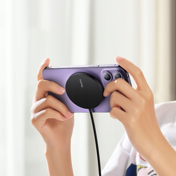 Baseus ładowarka indukcyjna Simple Mini 3 15W MagSafe iphone kabel USB-C