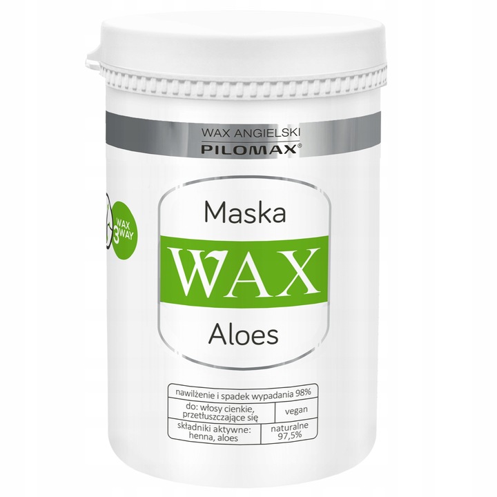 Maska do włosów cienkich przetłuszczających się i na skalp WAX Aloes 480ml