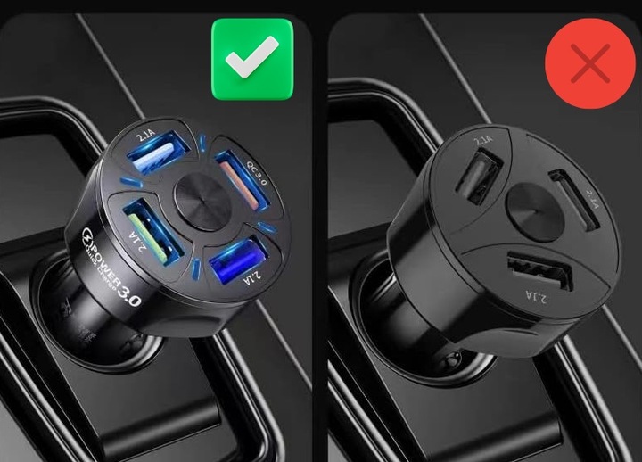 MOCNA SZYBKA ŁADOWARKA SAMOCHODOWA 4x USB PD QC 3.0 DO TELEFONU + KABEL