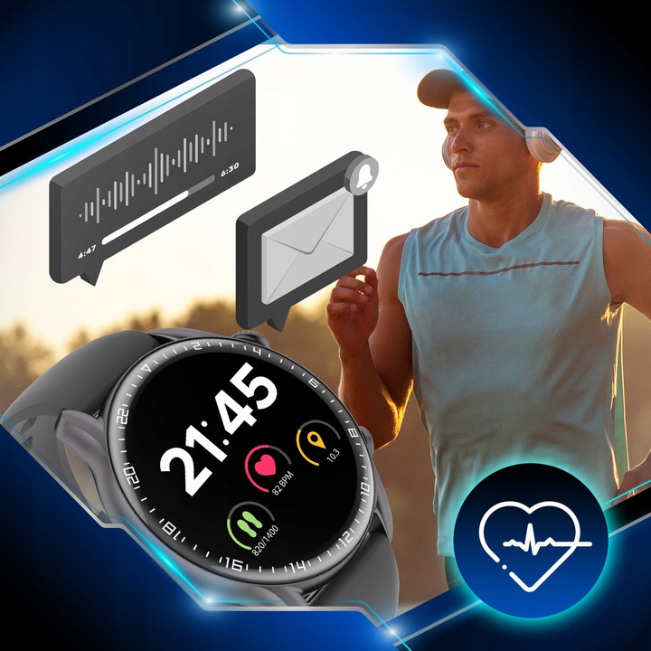 Smartwatch Zegarek Męski 2 gen Polskie Menu Połączenia Sport Smart Watch