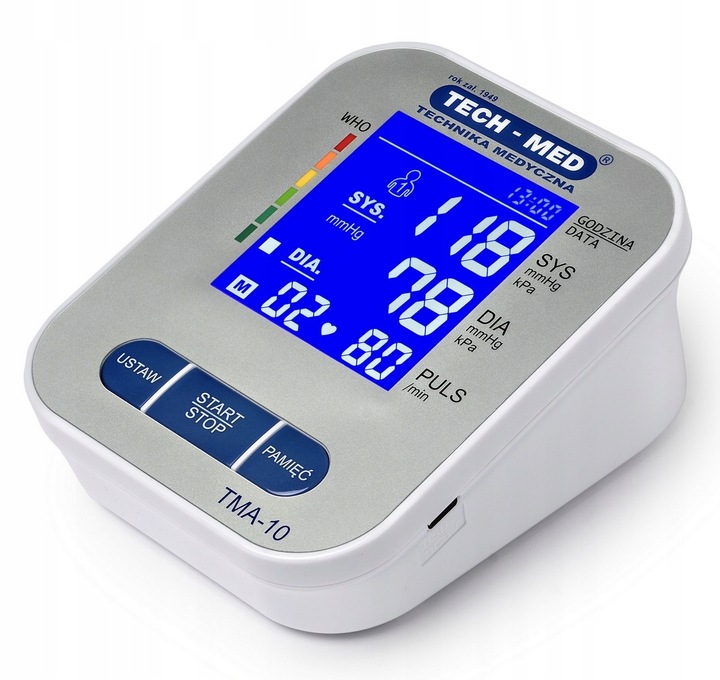 CIŚNIENIOMIERZ NARAMIENNY ETUI CZYTELNY EKRAN ARYTMIA TECH-MED TMA-10