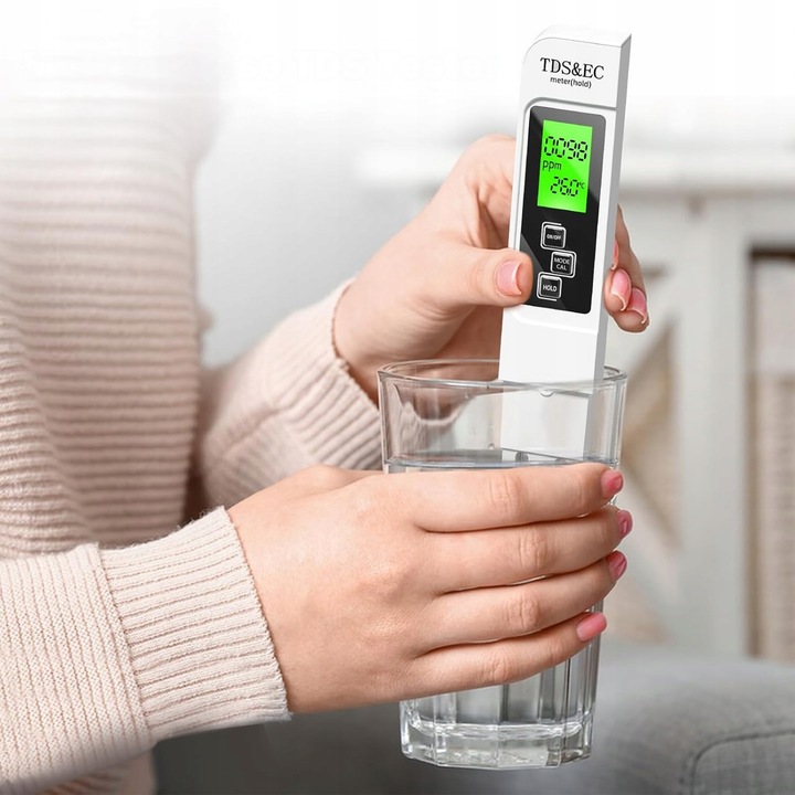 MIERNIK PH TESTER TWARDOŚCI WODY JAKOŚCI TDS EC FUNKCJA ATC TEMPERATURY