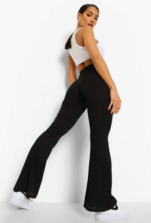 LEGINSY Getry Damskie DZWONY WYSZCZUPLAJĄCE push-up modelujące M/L