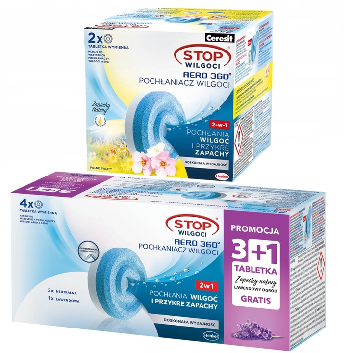 6x POCHŁANIACZ STOP WILGOCI CERESIT AERO WKŁADY