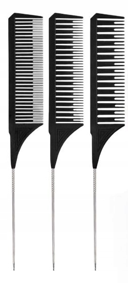 GRZEBIEŃ DO PASEMEK BALAYAGE ZESTAW 3 SZT. MIX