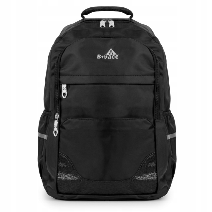 Bivacc Pojemny plecak szkolny młodzieżowy czarny zestaw 3 szt Bivacc